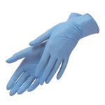 Cмотровые нитриловые перчатки Benovy Multicolor, голубые