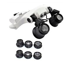 Лупа налобная Kromatech MG9892G-3A с подсветкой 10х/15x/20x/25x