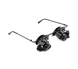 Лупа налобная Kromatech MG9892A-II бинокулярная 20x с подсветкой, арт. 23149b064