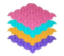 Детский массажный коврик ОРТО Мягкие камни, 8 модулей)