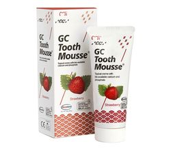Клубничный для реминерализации зубных тканей GC Tooth Mousse