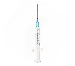 Шприц трехкомпонентный 2 мл с надетой иглой 0,6х30мм 23G 1 1/4", разъем Luer Slip