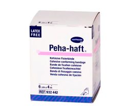Бинт фиксирующий эластичные нестерильный без латекса PEHA-HAFT 4 м*6 см белый 932442