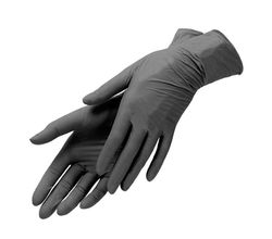 Cмотровые нитриловые перчатки Benovy Multicolor, черные