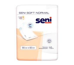 Одноразовые впитывающие пеленки Seni Soft Normal 90 x 60см, 10 штук