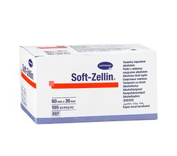 Спиртовые тампоны Soft-ZELLIN 60 x 30 мм 100 шт/уп