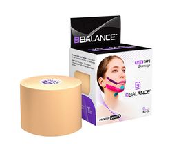 Кинезио тейп BBTape FACE TAPE 5см х 5м, бежевый