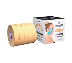 Кинезио тейп BBTape LYMPH FACE 7,5см х 5м бежевый