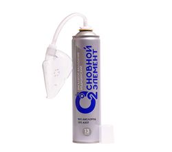 Кислородный баллончик медицинский «Основной элемент» с мягкой маской (13 л)