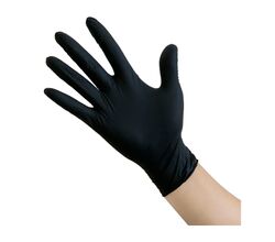 Нитриловые перчатки Aviora, неопудренные, черные, 50 пар L