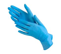 Нитриловые перчатки Aviora, неопудренные, голубые, 50 пар