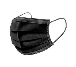 Одноразовая трехслойная гигиеническая маска, СМС, черная