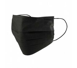 Одноразовая трехслойная гигиеническая маска «Люкс», черная