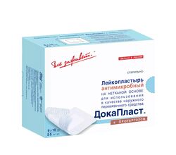 Повязка на рану Докапласт с протарголом 8 х 10 см, 1 шт.