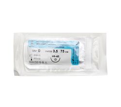 Монофил мононить полипропилен, синяя, USP 0,75 см, игла HS-40