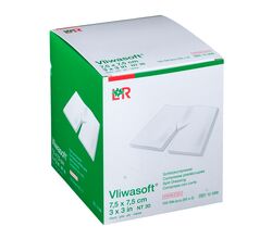 Cалфетки LR Vliwasoft (Фливасофт) стерильные 4 слоя с Y-разрезом 7,5х7,5 см