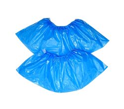 Бахилы полиэтиленовые особопрочные, голубые