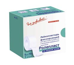 Пластырь фиксирующий Ролепласт 5 см х 10 м нетканый коробка