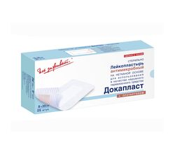 Повязка на рану Докапласт с протарголом 8 х 20 см, 1 шт.