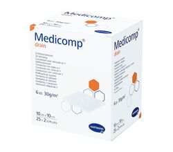 Салфетки Medicomp drain steril 10x10см, 6 слоёв. 25х2 шт., 4215355