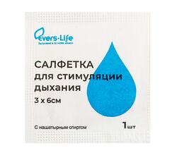 Салфетка для стимуляции дыхания с нашатырем ЭВТЕКС