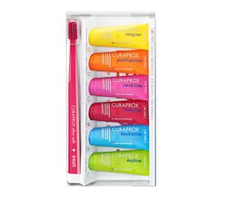 Набор из зубной щетки и 6 паст Curaprox BE YOU Mix Set