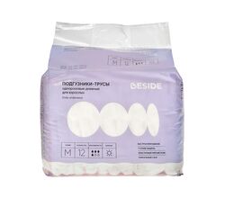 Трусы впитывающие BESIDE Зигзаг, дневные (размер M, 12 шт. в упаковке)