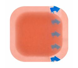 Повязка гидроколлоидная Гидротек 10 х 10 см с ионами серебра, с утолщением