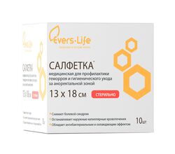 Салфетки для профилактики геморроя Evers Life 13х18 мм в коробке