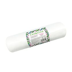 Салфетки спанлейс 30х40 см белые, 100 шт в рулоне