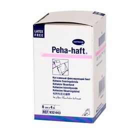 Бинт фиксирующий эластичный нестерильный без латекса PEHA-HAFT 4 м x 8 см белый
