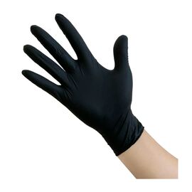 Нитриловые перчатки Aviora, неопудренные, черные, 50 пар L