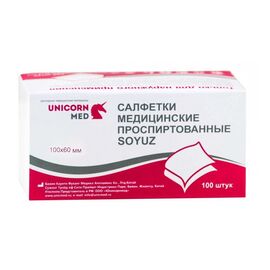 Салфетки спиртовые Unicorn Med 60х100 мм, 100 шт.