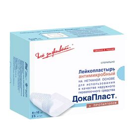 Повязка на рану Докапласт с протарголом 8 х 10 см, 1 шт.