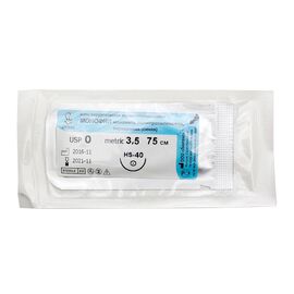 Монофил мононить полипропилен, синяя, USP 0,75 см, игла HS-40