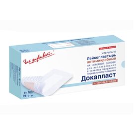 Повязка на рану Докапласт с протарголом 8 х 20 см, 1 шт.
