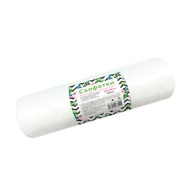 Салфетки спанлейс 30х40 см белые, 100 шт в рулоне