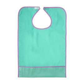 Нагрудник многоразовый с карманом BESIDE зеленый, ПВХ, 45x65 см