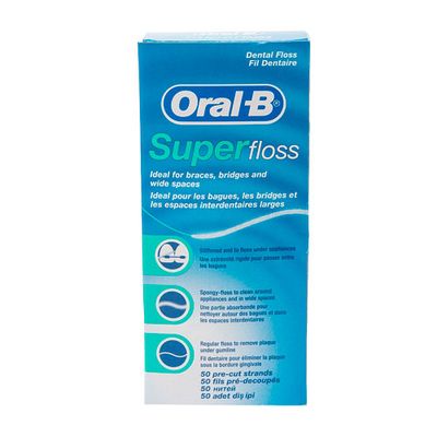 Зубная нить Oral-B Super Floss, 50 шт