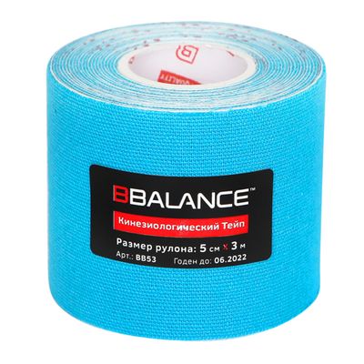 Кинезио тейп BBTape 5см х 3м голубой