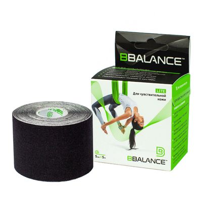 Кинезиотейп BBTape™ LITE 5см × 5м черный