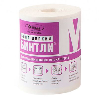 Бинт липкий Бинтли-М 10 см х 0.25 м мягкий