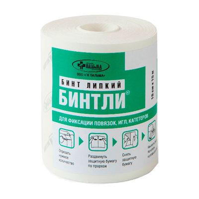 Бинт липкий Бинтли-Т в рулоне 10 см х 15 м Бинт липкий Бинтли-Т в рулоне 10 см х 15 м