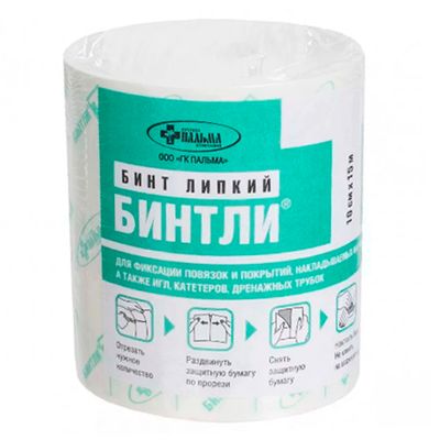 Бинт липкий Бинтли-Т 10 см х 0.25 м