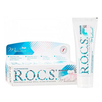Реминерализующий гель Rocs ФРУТ Medical Minerals 45 гр. для взрослых и детей