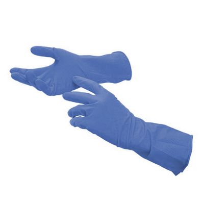 Латексные перчатки Benovy Latex High Risk, синие Латексные перчатки Benovy Latex High Risk, синие