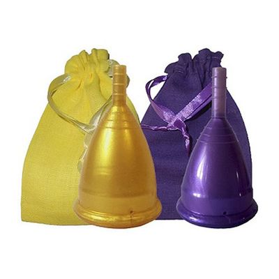 Менструальная чаша CupLee в мешочке комплект из 2х штук (размер S+S)