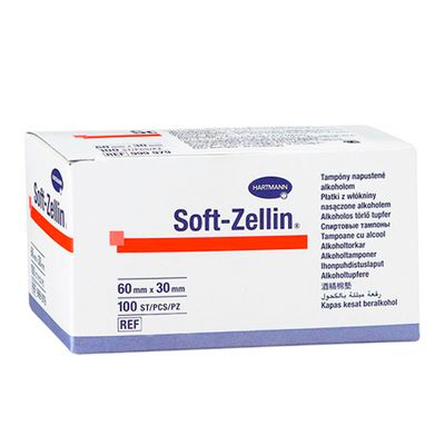 Спиртовые тампоны Soft-ZELLIN 60 x 30 мм 100 шт/уп