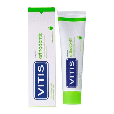 Зубная паста VITIS Orthodontic для людей, которые носят ортопедические, несъемные ортодонтические конструкции (мосты, пластины, брекеты и др.)