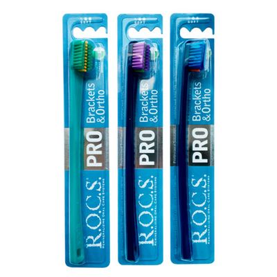 Зубная щетка R.O.C.S. PRO Brackets & Ortho для использующих  брекет-системы, ортодонтические или ортопедические конструкции